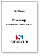 Sinclair ASH-09AIP PT, ASH-12AIP PT-kaytto-ohje.pdf